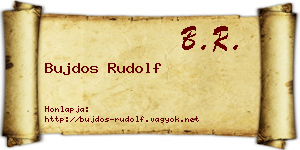 Bujdos Rudolf névjegykártya