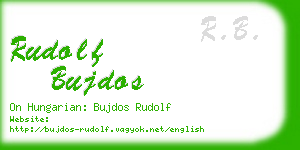 rudolf bujdos business card